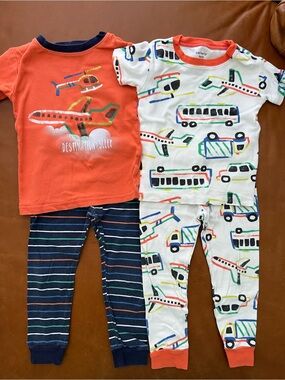 CARTERS Short Sleeve Transportation PJs Bundle, 3T